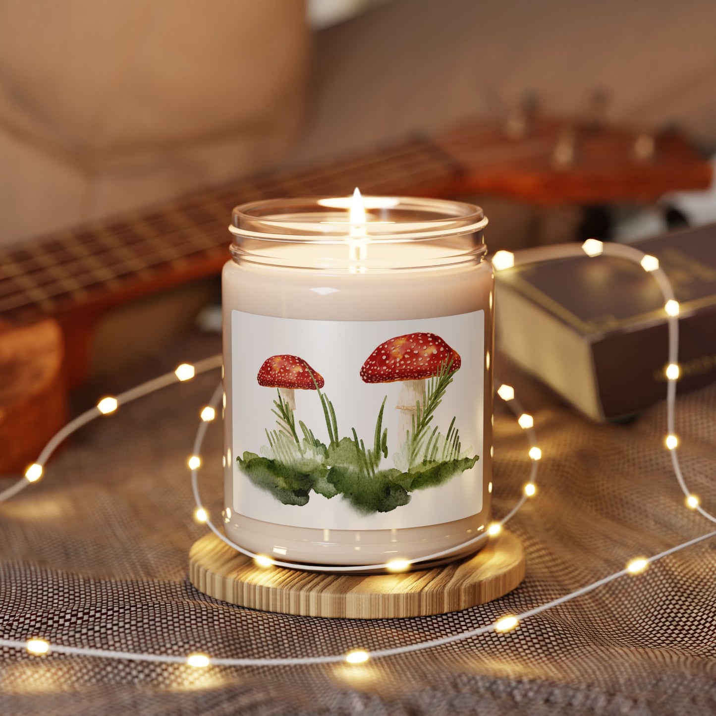 Mushroom & Meadow Soy Candle — 9oz Scented Jar